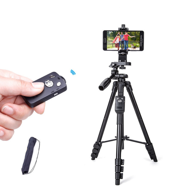 Yunteng 5218 VCT-5218RM Camera Tripod Self-Portrait Monopod Remote Control Selfie Phone Clip