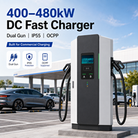 Chargeur rapide DC à double connecteur 400kW 480kW CCS2 GB/T OCPP, station de recharge intelligente pour flotte commerciale et projets de hubs routiers