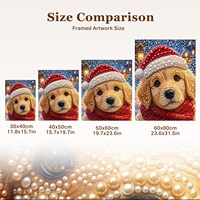 Kit de Peinture 5D Perles Chien de Noël Personnalisable – Articles Artisanaux et Cadeaux de Noël du Fabricant Original pour Dropshipping
