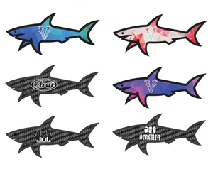 Nueva Llegada, 25 Pegatinas Decorativas Impermeables de PVC con Diseño de Tiburón Impreso en UV, Estilo de Dibujos Animados 'New Bineece Paul' Marsella - Product Image 2
