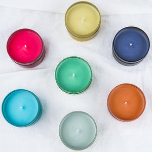 Portable petite bougie de cire de soja cadeau souvenir de haute qualité or rose boîte de conserve bougies parfumées - Product Image 4