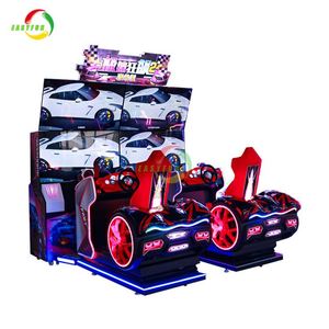 ราคาโรงงาน เครื่องเกมแข่งรถแบบหยอดเหรียญ 4 จอ 55 นิ้ว รองรับผู้เล่นสองคน ขายดีที่สุด - Product Image 6