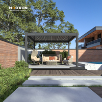 Pergola compacte avec système de toit à persiennes pour balcon ou petit patio