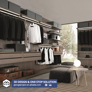 <span class=keywords><strong>Armadio</strong></span> Moderno Bianco con Doppie Ante a <span class=keywords><strong>Specchio</strong></span> per Progetti Alberghieri, <span class=keywords><strong>Armadio</strong></span> Guardaroba con Cassetti in Pelle per Gioielli, Cabina <span class=keywords><strong>Armadio</strong></span> Walk-in - Product Image 2