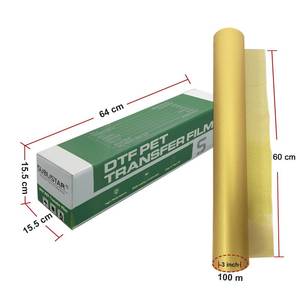 SUBLISTAR Film DTF en feuille d'or métallique à transfert thermique (60CM * 100M), rouleau de film froid de transfert DTF directement sur les panneaux emblématiques - Product Image 1