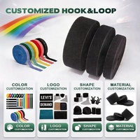 Bande Velcro Auto-Adhésive Double Face Robuste et Ultra-Resistante avec Adhésif 3M, Sangle à Crochets et Boucles, Serre-Câbles
