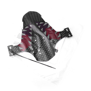 Guardabarros Antuke para bicicletas de montaña, estilo A, portátil, con diseño de fibra de carbono y bridas incluidas - Product Image 3