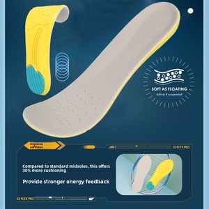 Semelles intérieures en PU pour le sport, épaisses, amortissantes, respirantes, souples et élastiques pour la course à pied et la marche - Product Image 4