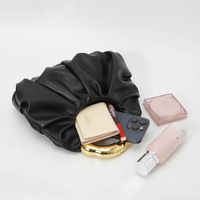 Abendtasche Casual Shopper mit Reißverschluss, Nischen-Plissee-Design, Langlebig, Faltbar, Damen-Mode, Hochwertige PU-Ledertasche 3L+