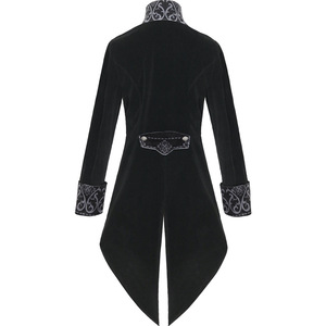 Homme Steampunk Slim Manteau Magicien Cosplay Coldker Halloween Carnaval Costume Médiéval Gothique Cour Revers Bouclé <span class=keywords><strong>Veste</strong></span> de Smoking - Product Image 5
