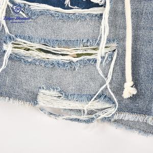 OEM/ODM nuovi pantaloncini da <span class=keywords><strong>uomo</strong></span> <span class=keywords><strong>Jeans</strong></span> strappati Vintage lavati azzurri da <span class=keywords><strong>uomo</strong></span> <span class=keywords><strong>Jeans</strong></span> <span class=keywords><strong>corti</strong></span> estivi con presa - Product Image 4