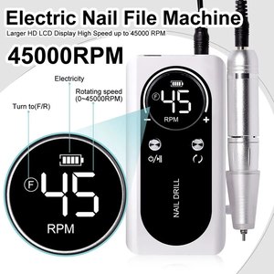 Machine à percer les ongles électrique professionnelle OEM 45000 tr/min V2 rechargeable portable à faible bruit pour manucure et pédicure - Product Image 2