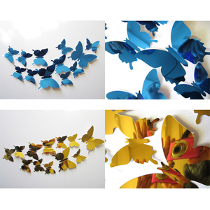 Adesivi Murali 3D a Specchio PVC a Forma di Farfalla, Decorazioni Fai-<span class=keywords><strong>da</strong></span>-Te per Matrimoni, Feste e Casa, 12 Pezzi - Product Image 4