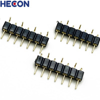 Embase de broche usinée de 2.54mm SMD L = 10.0mm connecteur de carte PCB SMT à une rangée d'en-tête de broche ronde
