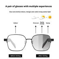 [Direct usine] Lunettes intelligentes GS11 rétro punk métal double pont à fixation magnétique avec verres photochromiques pour l'extérieur