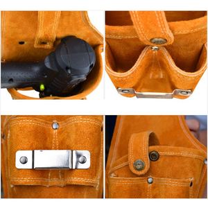 Heavy Duty <b>Leather</b> <b>Tool</b> Belt Multipurpose Pockets Work Organizer Pouch Framing Fat Lip <b>Tool</b> Holder Storage Bag - Product Image 5