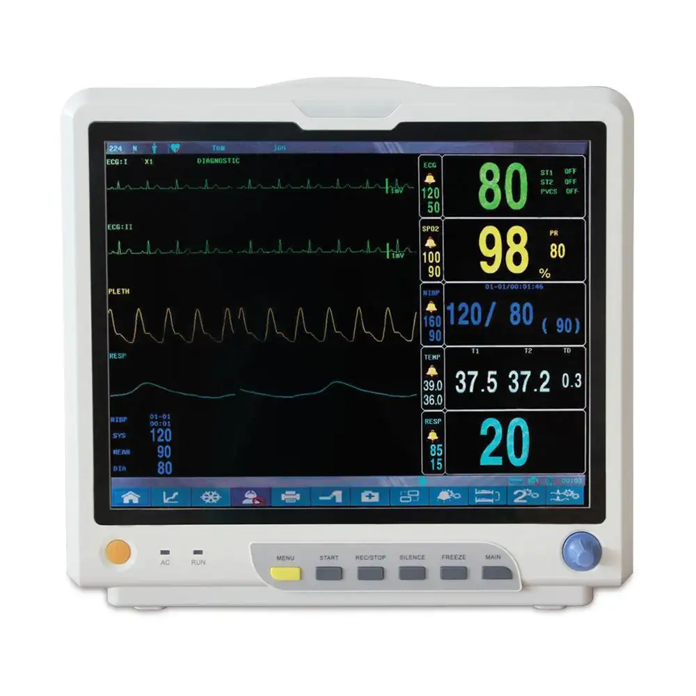 Nachtkastje Hoge Kwaliteit 15 Inch Contec CMS9200 Draagbare Patiënt Monitor
