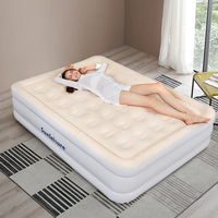 Matelas gonflable personnalisé à double rasied pour point de chute Matelas gonflable pleine grandeur pour le camping avec pompe