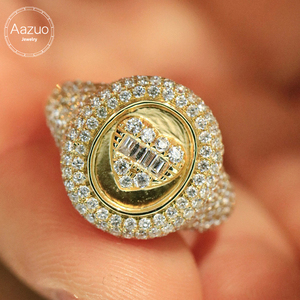 อาซูโอ 18K ทองคำขาวแท้ ทองคำแท้ เพชรธรรมชาติ 1.65 กะรัต เครื่องประดับหรูหรา แหวนสำหรับผู้หญิง งานเลี้ยงสุดหรู Au750 - Product Image 1