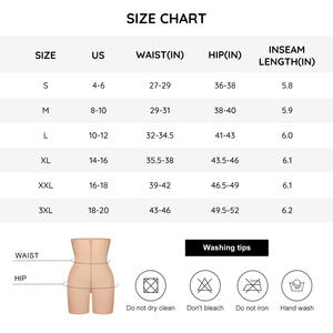 Hexin Cremallera Cintura alta Cintura elástica ancha Control de barriga para mujer Body Shaper Colombianas Butt Lifter BBL Shorts - Product Image 6
