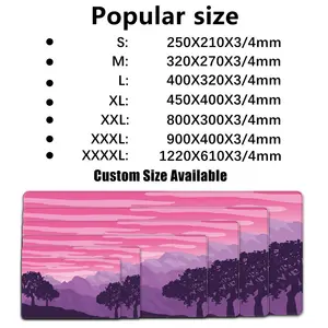 Hot Selling Custom Full Color Design Printed XL Extended Microfiber Cloth Surface Keyboard Mouse Pad Computer Mats