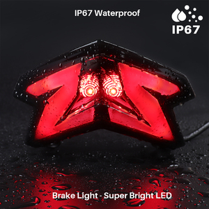 Feu arrière clignotant intégré à LED fumé foncé pour Kawasaki Z800 Ninja 125 <span class=keywords><strong>ZX6R</strong></span> <span class=keywords><strong>636</strong></span> - Product Image 3