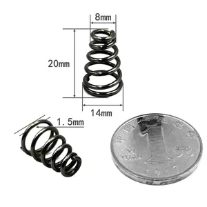 Wholesale 1.5mm wire steel plating spiral coil spring clip contacts conical heavy duty compression spring
