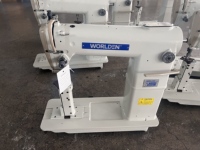 Machine à coudre industrielle à bras libre WD-810-JF à aiguille simple et alimentation par rouleaux, robuste et économique, pour perruques
