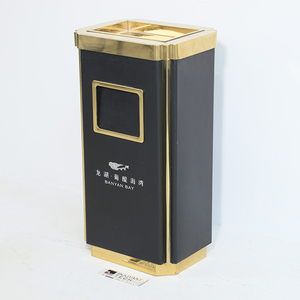 ถังขยะสแตนเลสสตีลทรงทันสมัยสำหรับใช้งานในร่มและกลางแจ้ง เหมาะสำหรับห้องน้ำ สำนักงาน โรงแรม ล็อบบี้ และพื้นที่สาธารณะ - Product Image 2