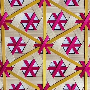 Fábrica de suministros de decoración del hogar tejido de bambú ecológico verde de alta calidad - Product Image 2