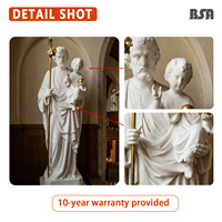 Statue de Saint Joseph, Saint Joseph avec l'Enfant Jésus, Saint Joseph tenant l'Enfant Jésus, Décoration d'église catholique
