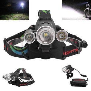 Zoomable <span class=keywords><strong>Camping</strong></span> Lampe Frontale Trois Têtes Imperméable A MENÉ <span class=keywords><strong>le</strong></span> <span class=keywords><strong>Phare</strong></span> Rechargeable avec 18650 Batterie - Product Image 6