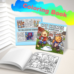 Libro para Colorear Cat Crimes, 24 Diseños Divertidos, Regalo Creativo y Relajante para Adultos y Adolescentes, Actividad de Coloreo con Animales - Product Image 1