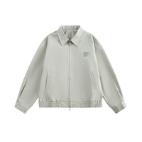 Manteau décontracté d'automne avec conception personnalisée OEM blouson d'aviateur vintage à revers avec fermeture à glissière à l'avant pour hommes