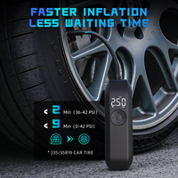 Portable Car Bike Tire Inflator Fast Inflation Air Compressor with Digital Pressure Gauge and Powerful Battery Cordless Air Pump