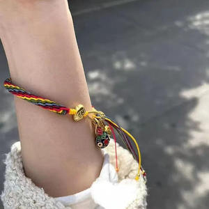Pulsera Samsara de Feng Shui Hecha a Mano, Joyería Religiosa, Regalos para Mujeres y Hombres, Pulsera de Cuerda Colorida con <span class=keywords><strong>Bestia</strong></span> Dorada que Inhala Oro - Product Image 3