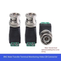 Adaptador BNC a Terminal de 2 Pines al por Mayor de Fábrica, Conector de Cable de Audio y Video BNC Macho Hembra sin Soldadura a Terminal Verde