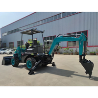 Tracteur compact chinois de 2.5 tonnes avec chargeuse et pelleteuse 4X4 Mini chargeuse-pelleteuse chargeuse-pelleteuse