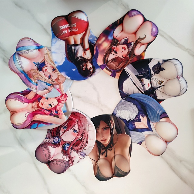 Computer Mouse Pad 3d Chest Game E-sports Cartoon Silicone Wrist Pad Creative 3d Silicone Animation Sexy Breast Hand Mouse Pad