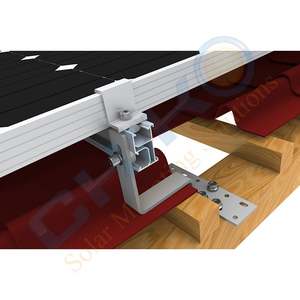 Fixations de panneaux solaires en alliage d'aluminium Montage de toit en tuile d'ardoise Pv avec <span class=keywords><strong>crochet</strong></span> - Product Image 1