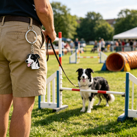 Porte-clés personnalisé en alliage de zinc émaillé pour chiens, vente en gros, Beagle, Border Collie, Greyhound, Dalmatien, porte-clés pour animaux de compagnie, directement de l'usine