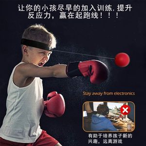 Pelota de Reacción de Boxeo Montada en Diadema, de Plástico, Portátil, para Entrenamiento Físico, para Adultos y Niños - Product Image 4