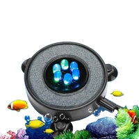 Lampe à bulles d'air pour aquarium, rideau d'air pour aquarium, pierre à bulles avec 6 LED à changement de couleur (prise EU)