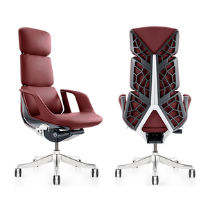 Silla de Oficina Ejecutiva de Cuero Genuino y Metal de Alta Gama, Muebles de Hotel de Lujo Nuevos de 2022 - Product Image 1