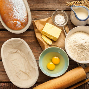 Juego de 2 Cestas de Fermentación Ovaladas de Mimbre de 25*15*8cm, Aptas para Alimentos, Hechas a Mano, Redondas de 10 Pulgadas y de 9.6 Pulgadas, Tipo Banneton - Product Image 5