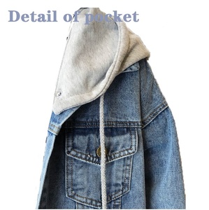 Factory Direct Selling <strong>Womens</strong> Denim <strong>Jacket</strong> With Removeable Hood for <strong>Spring</strong> - Product Image 6