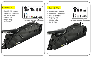 ロードマウンテンバイクテールバッグ大容量防水MTB自転車サドルバッグ - Product Image 6