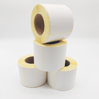 Etiquetas Autoadhesivas de Papel Termosensible, Promocionales, 100x150MM, Parte Superior Roja, Parte Inferior Blanca, para Envíos Transfronterizos, Código de Barras de Precio