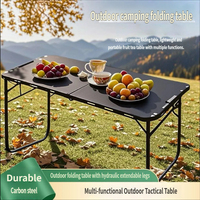 Table pliante extensible portable de conception contemporaine pour cuisine extérieure, camping, pique-nique, plage, résistante à la chaleur, légère