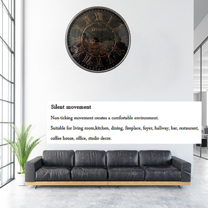 <span class=keywords><strong>24</strong></span> Inch Sang Trọng Cơ Khí Đồng Hồ Treo Tường Với Bất Di Chuyển Bánh Răng Bản Đồ Thế Giới Bánh Đồng Hồ Cho Phòng Khách Trang Trí Nội Thất - Product Image 6